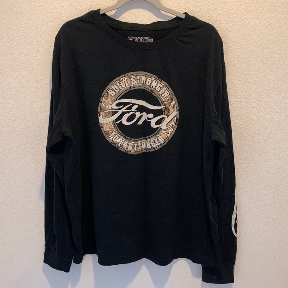 Mens Long Sleeve Black T Shirt Size XL. RealTree.​​​​​​​​​​​​​​​​​​​​​​